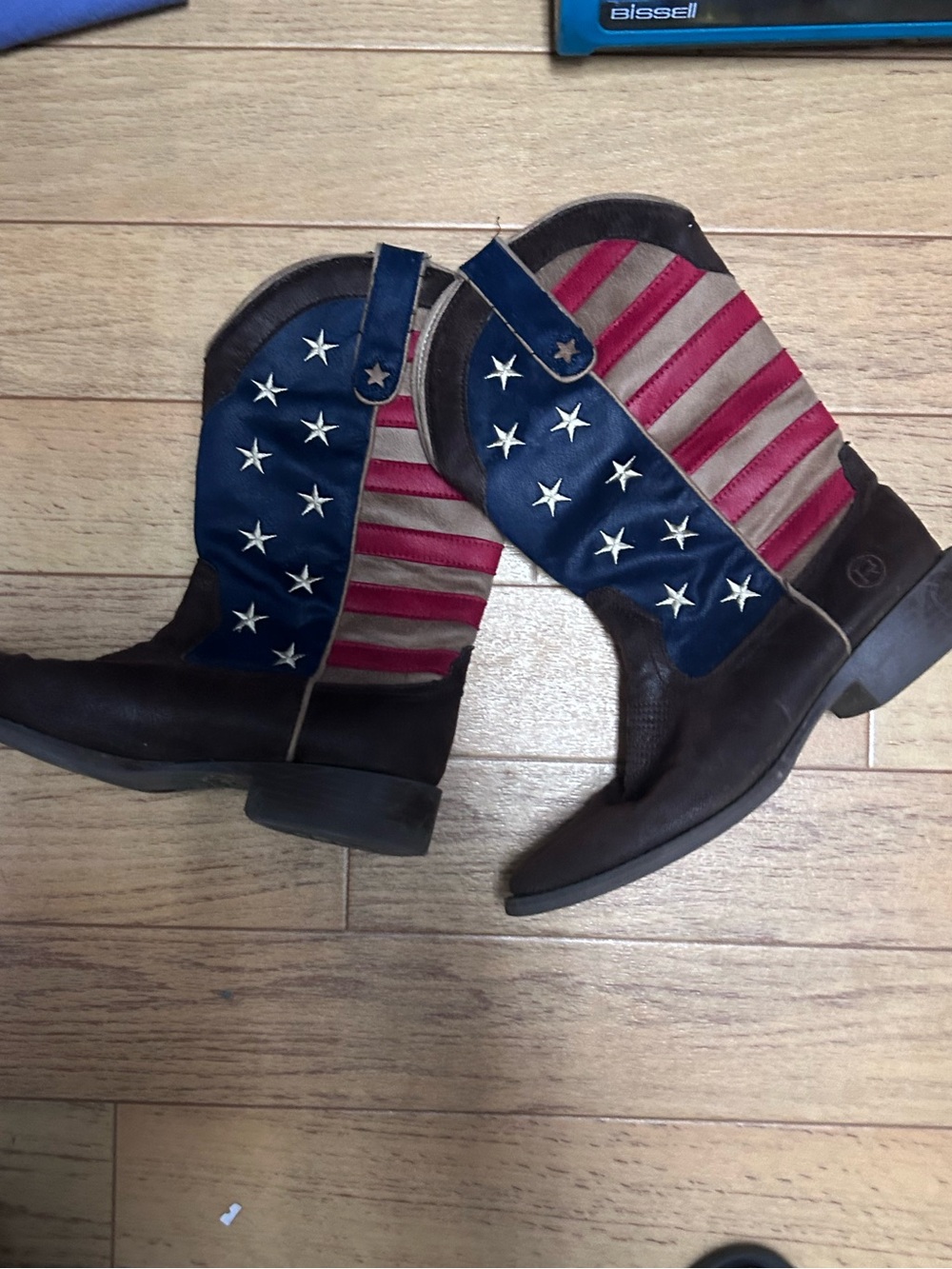 Women’s Roper Flag-Inspired Western Boots - Blue, Red & Brown
